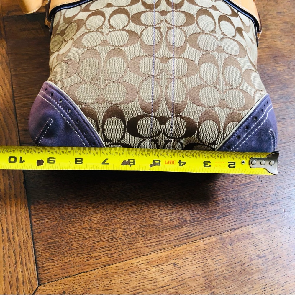 Vintage Coach 1487 Signature Canvas/Suede Shoulder Bag - Picture 8 of 16
